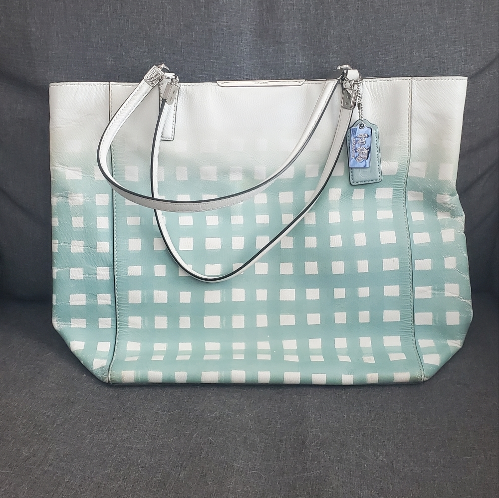 Coach Madison Gingham Tote